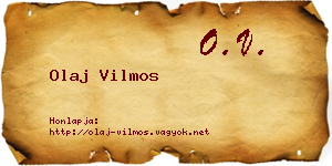 Olaj Vilmos névjegykártya