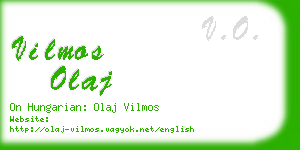 vilmos olaj business card